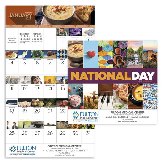 National Day Wall Calendar Stapled Calendar Company